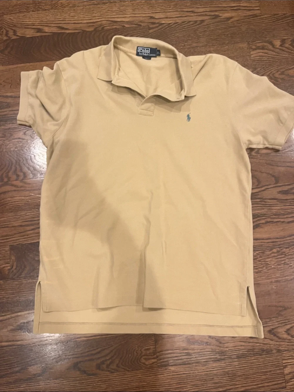 Polo by Ralph Lauren Tan Short-Sleeve Polo Shirt XL fit L